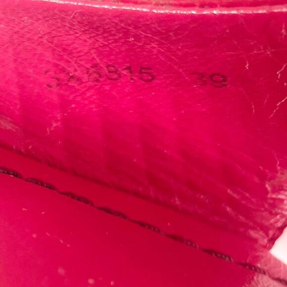 Prada Fuschia Pink Patent Leather Logo Bow Slide Sandal flat EU 39 - Picture 8 of 9